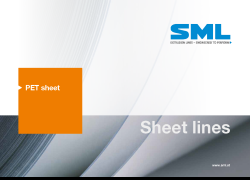 Lines for PET sheet