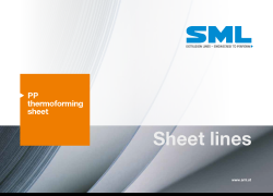 SML Lines for PP sheet
